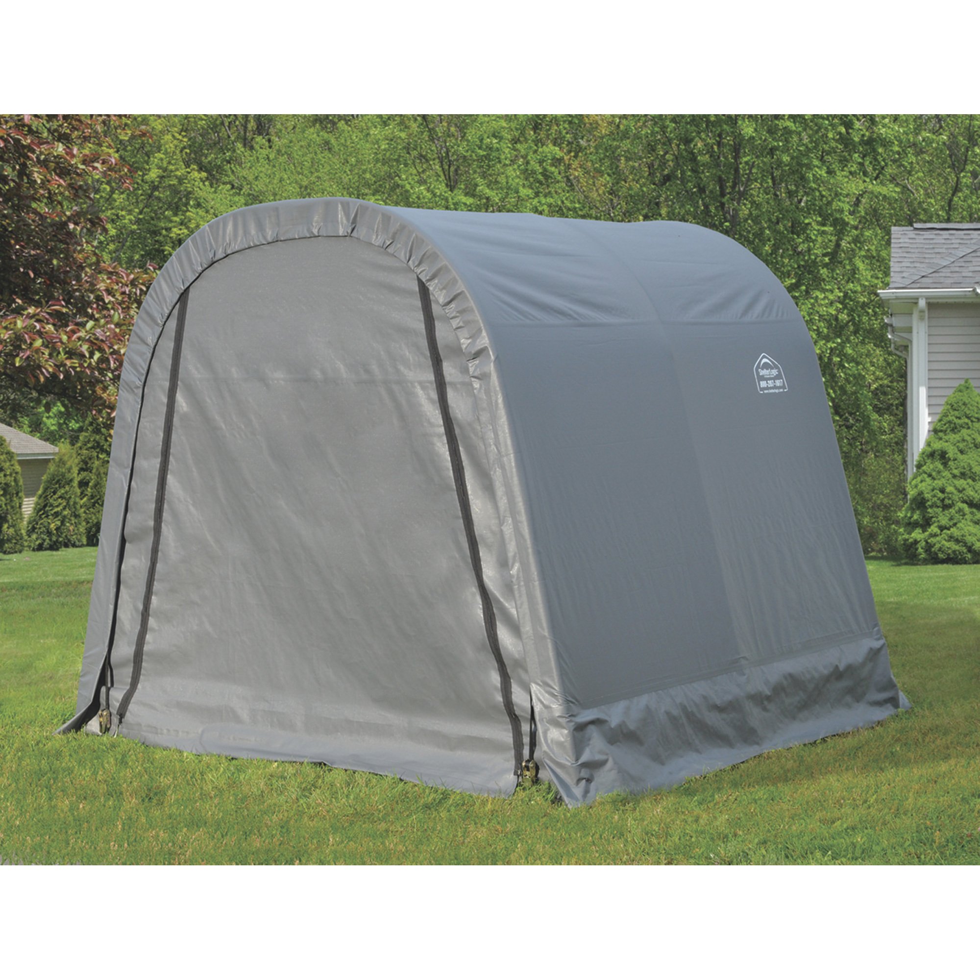 ShelterLogic Round Style Shed/Storage Shelter — 8ft.L x 8ft.W x 8ft.H